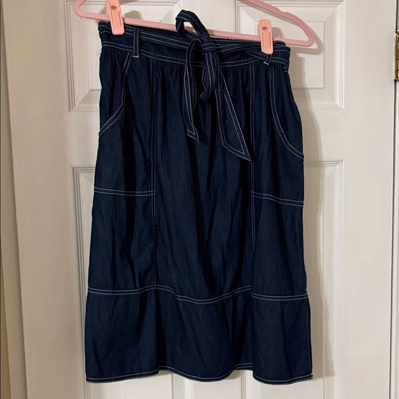 Universal Thread Dark Blue A-Line Skirt - Picture 1 of 5